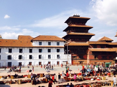 Kathmandu's Durbar square market, Nepal
