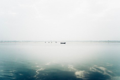 The river Ganges, traveling in Varanasi, India
