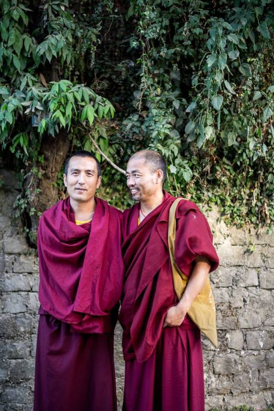 Buddhist monks in McLeod Ganj down town, Dharamsala, India