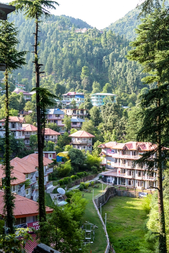 View over Bhagsu village in Dharamsala, India
